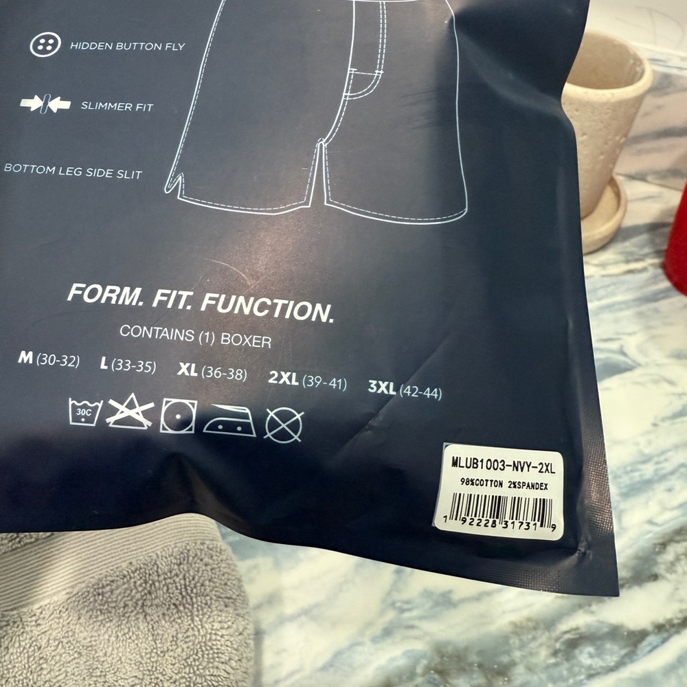 Ethika “The Boxer” Men's Navy Boxers 2xl NEW - Picture 3 of 3